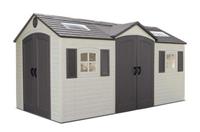 Сарай (хозблок) LifeTime WoodLook 15х8 (4,5м х 2,5м), полки, окна в дверях