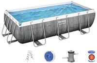Каркасный бассейн Bestway Power Steel 56721, 404x201x100 см (фильтр+лестница)