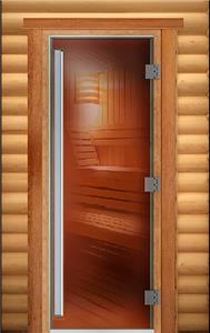 Дверь для сауны Maestro Woods (Маэстро Вуд) 70x200 Prestige, Бронза, правая