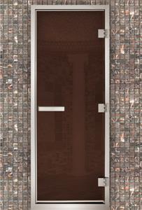 Дверь для турецкой бани Маэстро Woods 70x190 Arabica Prestige Бронза, правая