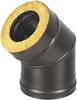 Сэндвич-колено 45 град. Black, 2 секции, д.120х200, AISI 430/0,8мм