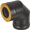 Сэндвич-колено 90 град. Black, 3 секции, д.115х200, AISI 430/0,8мм