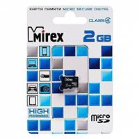 Карта флэш-памяти MicroSD 2 Гб Mirex без SD адаптера (class 4) 94966