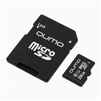 Карта флэш-памяти MicroSD 256 Гб Qumo + SD адаптером UHS-I 3.0 96523