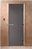 Дверь для сауны DoorWood (Дорвуд) 80x200 Основная серия Графит матовое