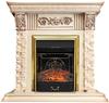 Электрокамин Royal Flame Majestic FX Brass + Luxemburg, слоновая кость с патиной