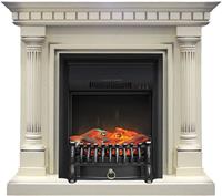 Электрокамин Royal Flame Fobos FX Black + Dallas, слоновая кость с патиной