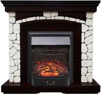 Электрокамин Royal Flame Majestic FX Black + Glasgow, темный дуб