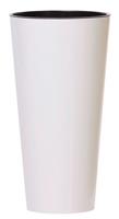 Кашпо (вазон) Prosperplast 15/27 л, Tubus Slim, белый, 2 предмета