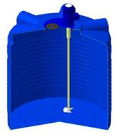 Емкость вертикальная Rostok(Росток) ЭВЛ 1000 синий c пропеллерной мешалкой