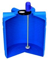 Емкость вертикальная Rostok(Росток) ЭВЛ 1000 до 1.2 г/см3, синий, турб.мешалка