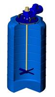 Емкость вертикальная Rostok(Росток) Т 300 синий, с лопастной мешалкой