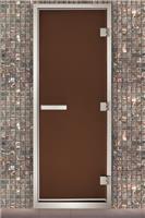 Дверь для турецкой бани Маэстро Woods 80x200 Arabica Бронза матовая, левая