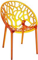 Стул (кресло) Siesta Contract Crystal, прозрачное, цвет оранжевый
