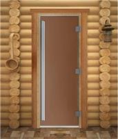 Дверь для сауны Maestro Woods (Маэстро Вуд) 70x210 Prestige Бронза матовая, правая