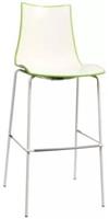 Стул (кресло) Scab Design Zebra Bicolore, цвет хром/белый/зеленый