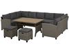 Комплект мебели с диваном Афина иск. ротанг, AFM-370A-Dark Grey