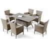 Комплект обеденной мебели Афина иск.ротанг, 6+1, AFM-195-6Pcs-Beige
