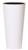Кашпо (вазон) Prosperplast 15/27 л, Tubus Slim Shine, белый, 2 предмета