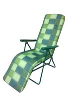 Кресло-шезлонг (складной) Ольса Альберто (каркас зеленый ткань зелен.клетка)