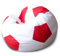 Кресло-мешок МВК Мяч оксфорд белый красный