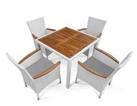 Комплект обеденной мебели Афина 4+1, AFM-440A White