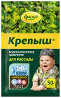 Удобрение органоминеральное водорастворимое Крепыш® для рассады 50г, РОССИЯ, код 0131103915, штрихкод 461001116144, артикул