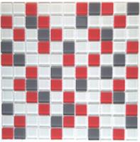Мозаика 30х30 S-455 серо-красный микс на белом (кор. - 22 шт.), КИТАЙ, код 0311200139, штрихкод , артикул