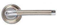 Ручка дверная Morelli МН-03 SN/CP белый никель/хром, Китай, код 0350207051, штрихкод 460376579462, артикул 9010537
