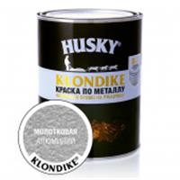 HUSKY-KLONDIKE Краска по металлу с молотковым эффектом алюминий (0,9л; 6шт), РОССИЯ, код 04101260022, штрихкод 469036402089, артикул 25617