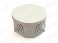 Распределительная коробка GreenEl D75мм, H40мм открытой установки серая IP44 GE41237, Россия, код 0570000270, штрихкод 460713625105, артикул GE41237