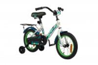 Велосипед 2-х колесный с дополнительными колесами, белый/голубой/зеленый неон, надувные колеса диам. 20, Китай, код 60012030436, штрихкод 690880106744, артикул IT106115