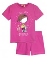 91143 Комплект для девочки (футболка-шорты) р.110-60 розовый, УЗБЕКИСТАН, код 63012040221, штрихкод 469063345531, артикул ТМ Let'sGo