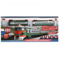 317762 Железная дорога ЭЛЕКТРИЧКА свет-звук дл.пути 280см кор.46,7*20,5*4,4см ИГРАЕМ ВМЕСТЕ в кор.2*, КИТАЙ, код 83505100011, штрихкод 468010792869, артикул YG96613-R