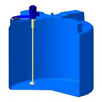 Емкость вертикальная Rostok(Росток) Т 2000 синий c пропеллерной мешалкой