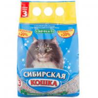 Наполнитель для кошачьего туалета Сибирская кошка 3л ЭФФЕКТ, РОССИЯ, код 3060603023, штрихкод 460710923004, артикул СК0010Акция
