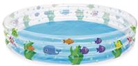 Надувной детский бассейн Bestway круглый Подводный мир, 183х33 см, артикул 51005