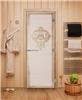 Дверь для сауны DoorWood (Дорвуд) 80x200 Эталон Версаче (сатин) правая