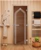 Дверь для сауны DoorWood (Дорвуд) 70x190 Эталон Восточная арка (бронза) правая