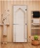 Дверь для сауны DoorWood (Дорвуд) 80x200 Эталон Восточная арка (сатин) правая