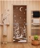 Дверь для сауны DoorWood (Дорвуд) 80x200 Эталон Зима (бронза) правая