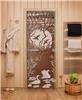 Дверь для сауны DoorWood (Дорвуд) 80x200 Эталон Лебединое озеро (бронза) правая