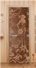 Дверь для сауны DoorWood (Дорвуд) 80x200 Эталон Девушка в цветах (бронза) правая