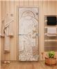 Дверь для сауны DoorWood (Дорвуд) 80x200 Эталон Жар птица (сатин) левая