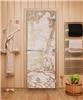 Дверь для сауны DoorWood (Дорвуд) 80x200 Эталон Мишки в лесу (сатин) правая