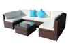 Комплект мебели с диваном Мебельторг Элеон (каркас коричневый, подушки светло бежевые)