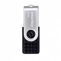 Флэш накопитель USB/MicroUSB 64 Гб Smart Buy Trio 3-in-1 OTG (USB Type-A+USB Type-C+micro USB) (black/grey) 95162