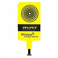 Зарядное устройство Сетевое Беспроводное Awei приемник с разъемом Micro USB 5V/1000mA (yellow) 78911