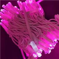 Светодиодная гирлянда Гирлянда уличная нить 100 светодиодов, 8мм, 10 метров, коннектор, розовый (провод белый) 126200