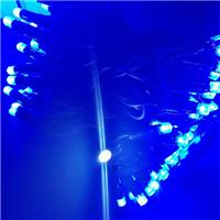 Светодиодная гирлянда Гирлянда уличная нить 100 светодиодов, 8мм, 10 метров, коннектор, синий (провод черный) 126198